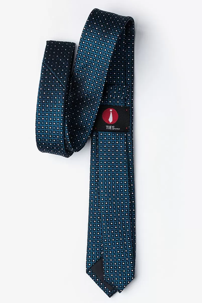 Ties Clavering Teal Skinny Tie Sale