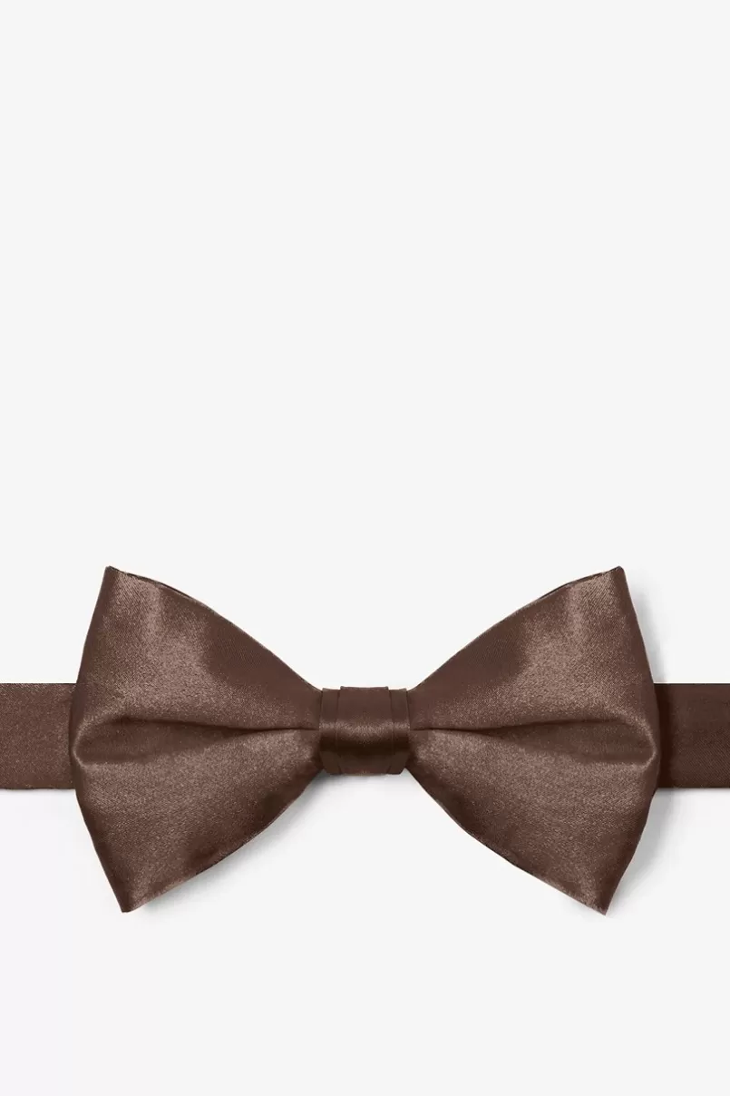 Ties Cocoa Brown Pre-Tied Bow Tie CocoaBrown Fashion