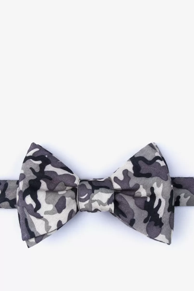 Ties Combat Gray Self-Tie Bow Tie Best