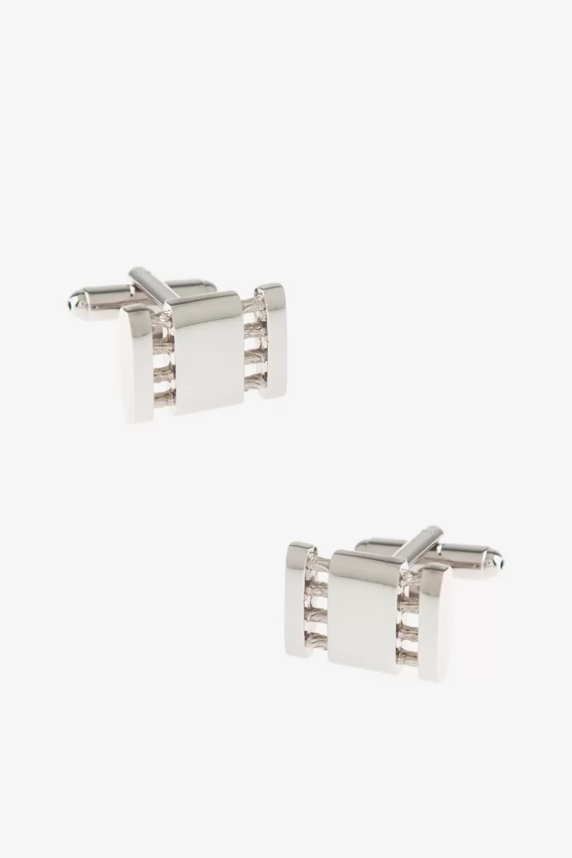 Ties Connected Parts Silver Cufflinks Sale