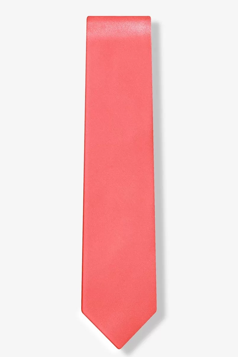 Ties 2.5" Skinny Tie Coral Sale