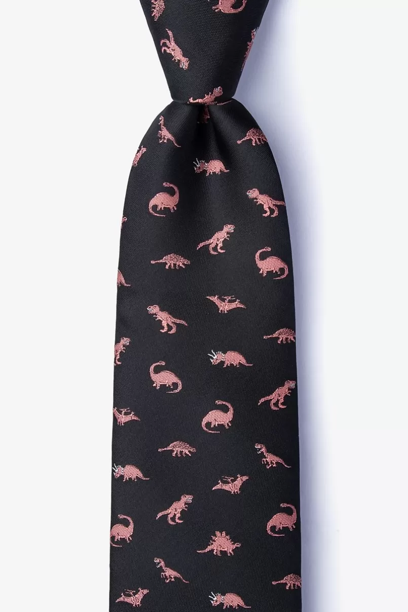 Ties Coral Dinosaurs Roaming Tie Black New