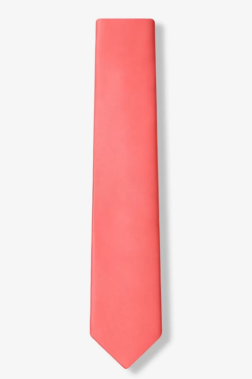 Ties Skinny Tie Coral Flash Sale