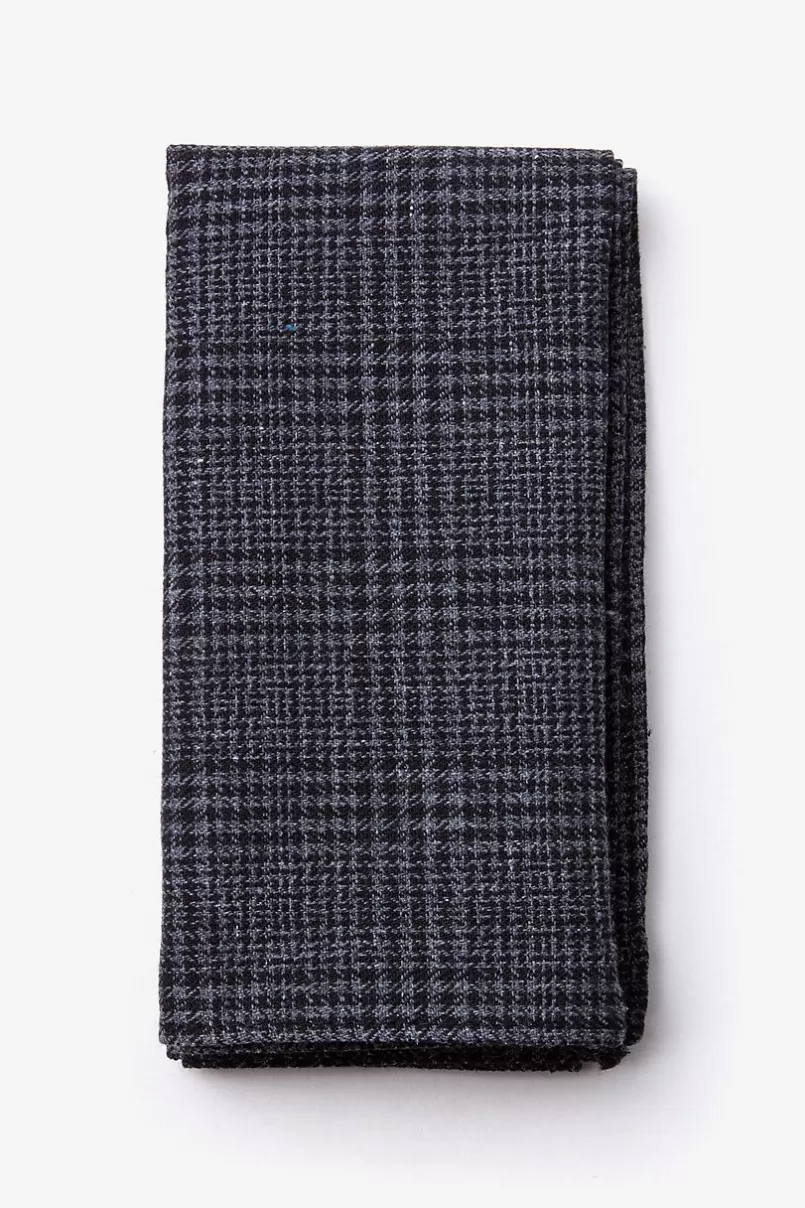 Ties Cottonwood Pocket Square Charcoal Shop