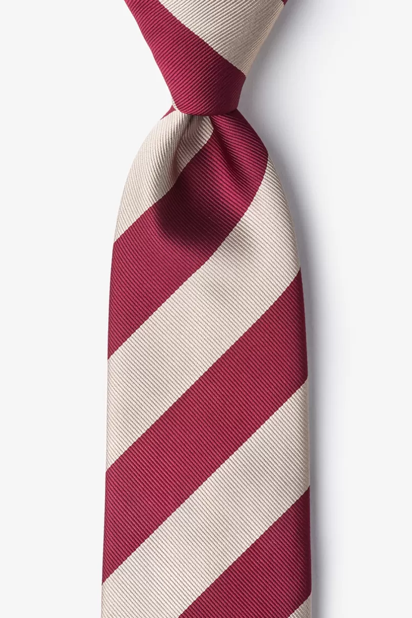 Ties Crimson & Cream Stripe Tie Crimson&Cream Discount