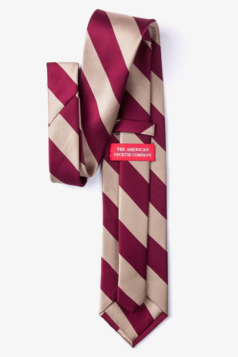 Ties Crimson & Cream Stripe Tie Crimson&Cream Discount