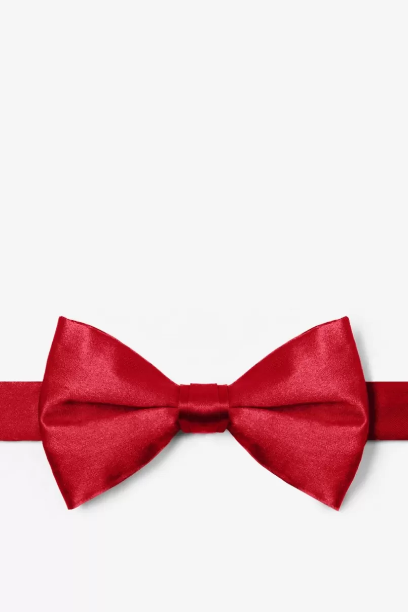 Ties Red Pre-Tied Bow Tie Crimson Flash Sale