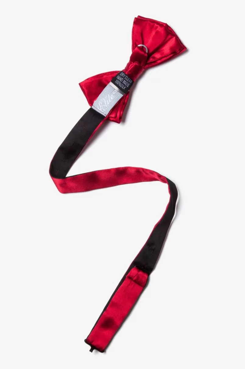 Ties Red Pre-Tied Bow Tie Crimson Flash Sale