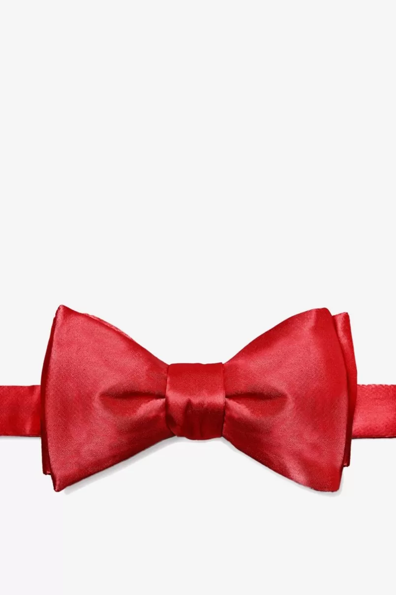 Ties Red Self-Tie Bow Tie Crimson Cheap