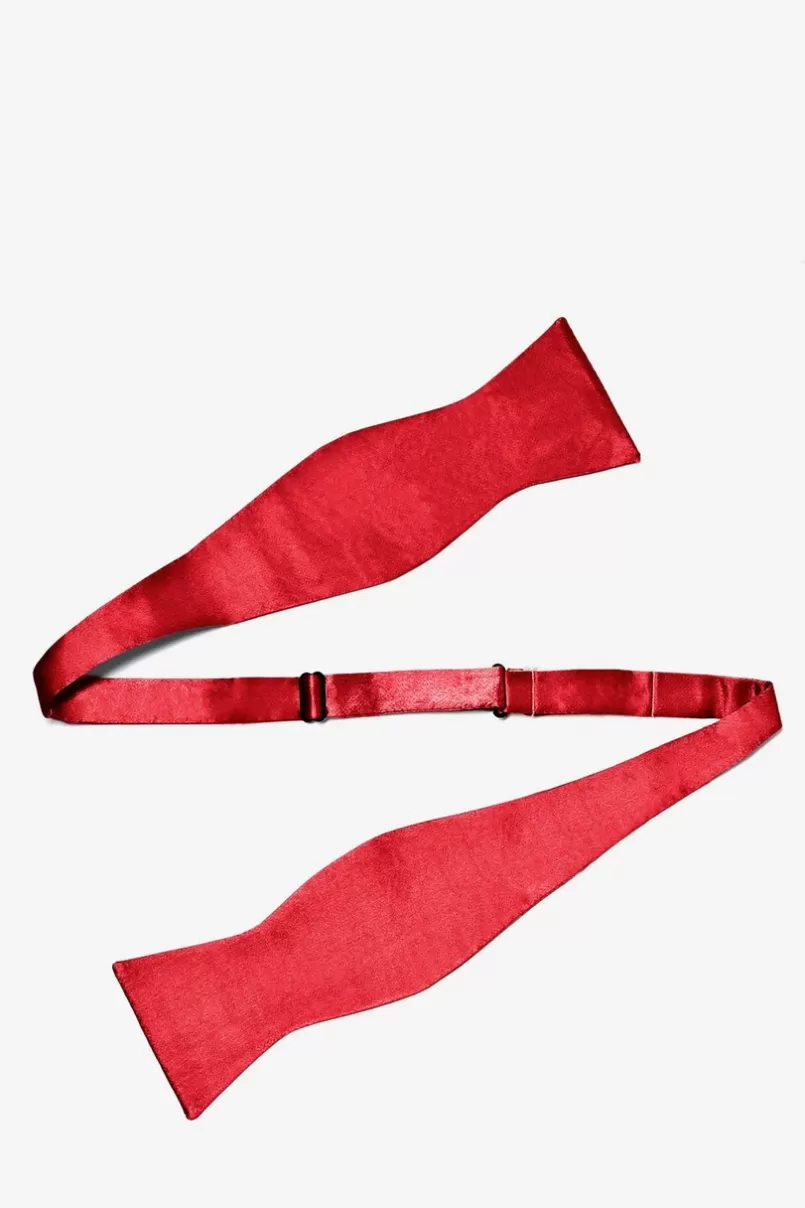 Ties Red Self-Tie Bow Tie Crimson Cheap