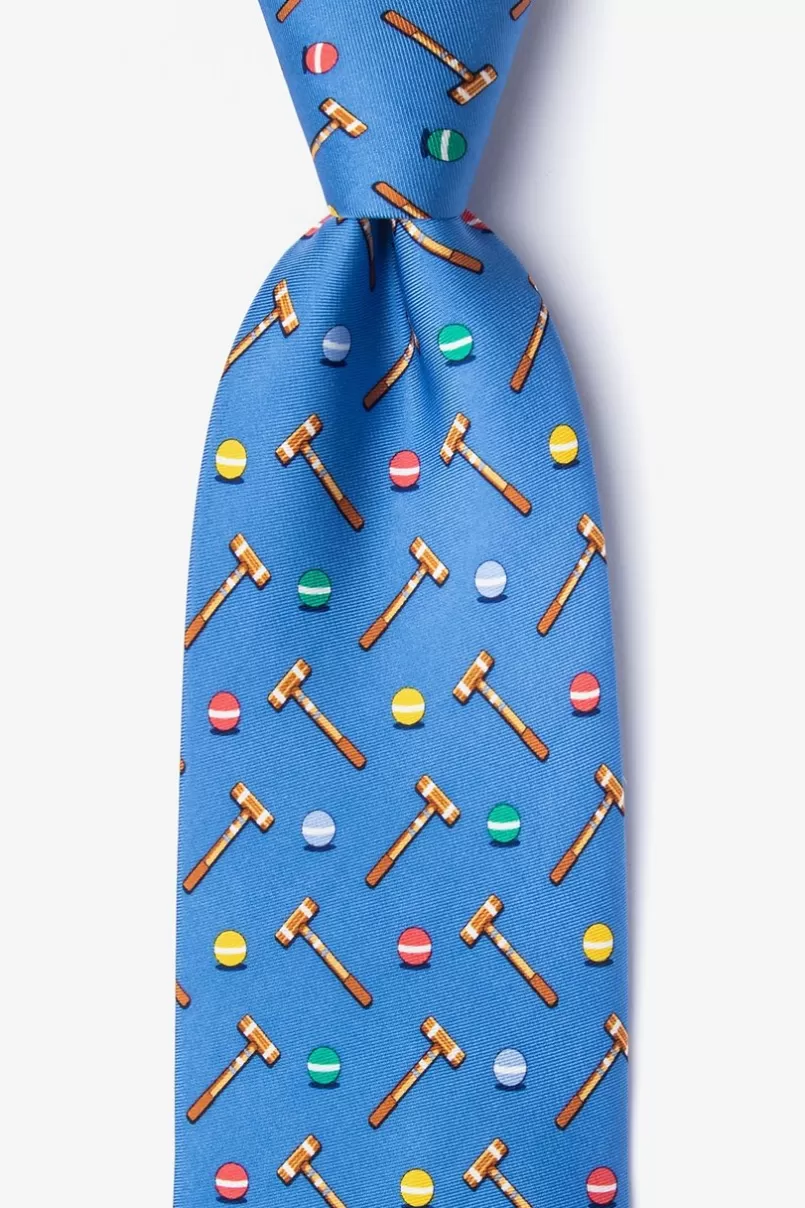 Ties Croquet All Day Blue Tie Best