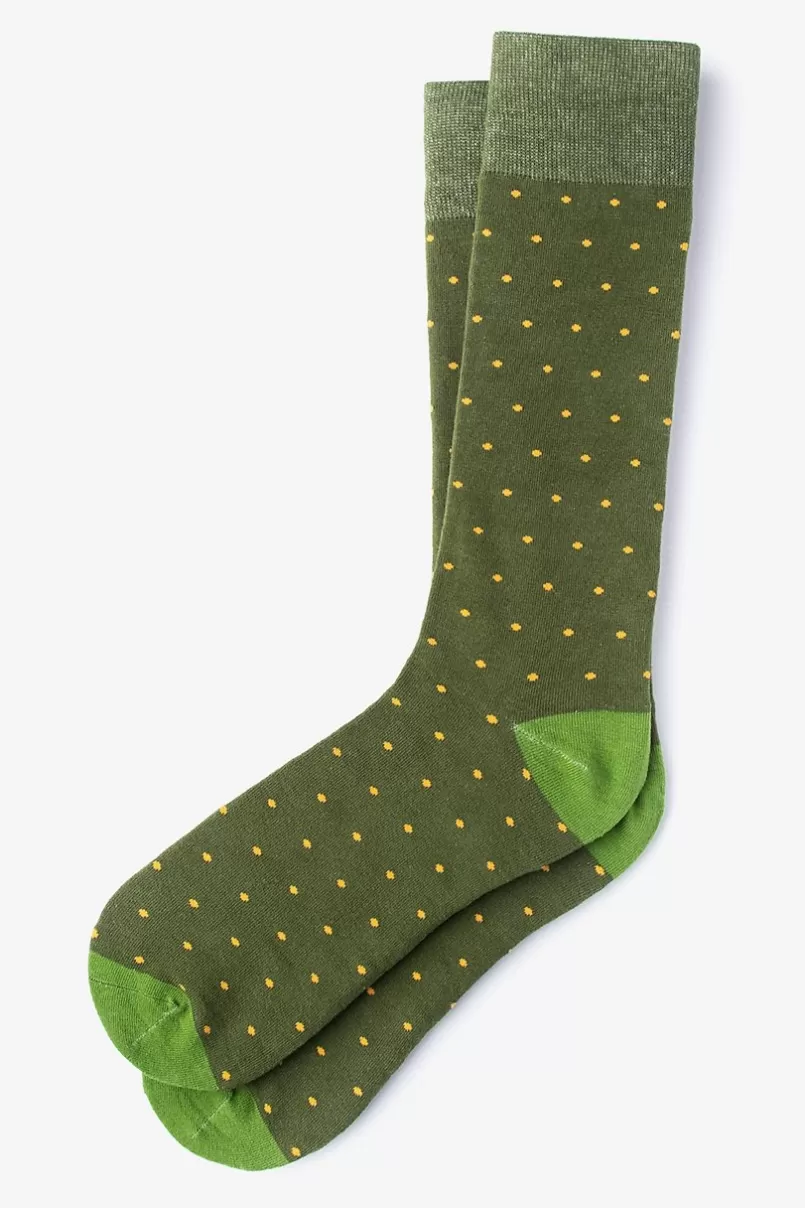 Ties Dapper Dots Dark Green Sock DarkGreen Shop