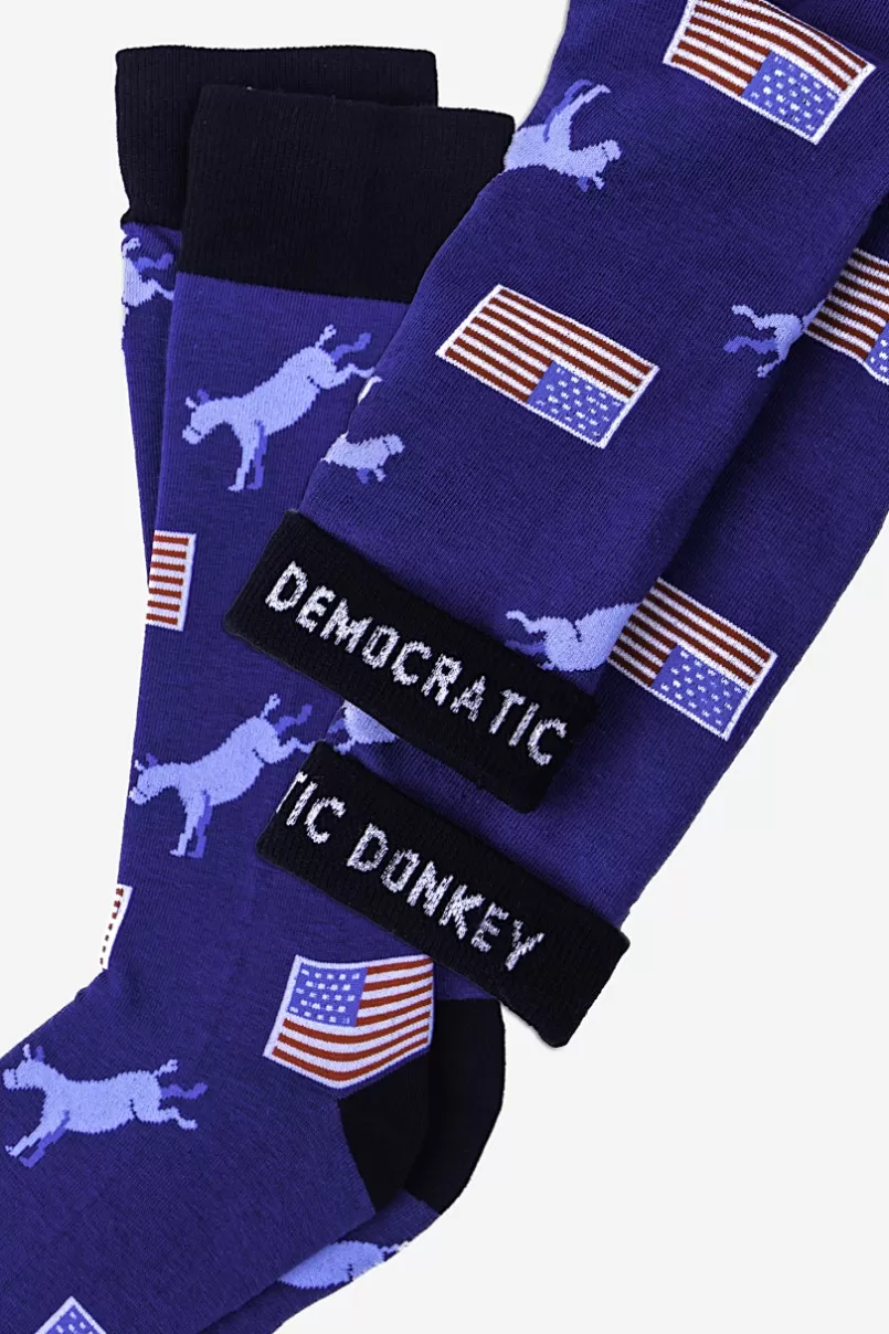 Ties Democratic Donkey Navy Blue Sock Best Sale