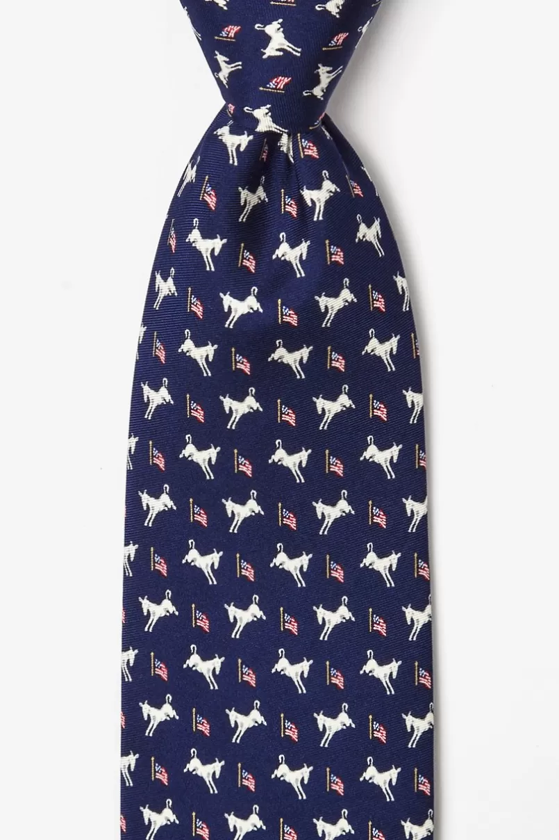 Ties Democratic Donkeys Navy Blue Tie Cheap