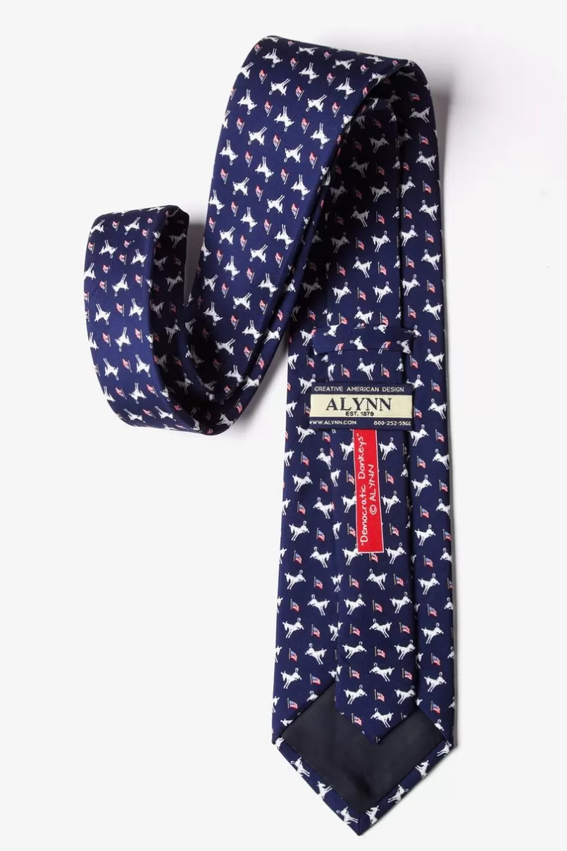 Ties Democratic Donkeys Navy Blue Tie Cheap