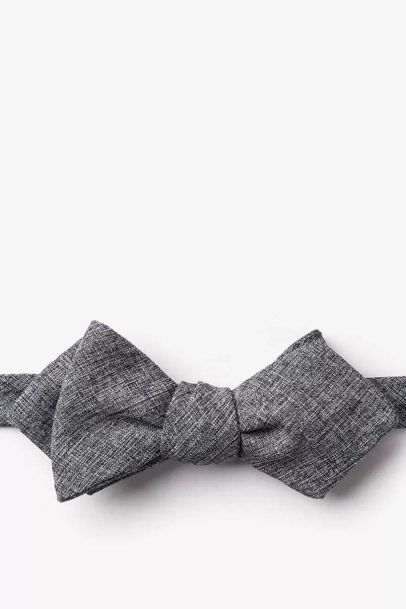 Ties Denver Diamond Tip Bow Tie Black Outlet