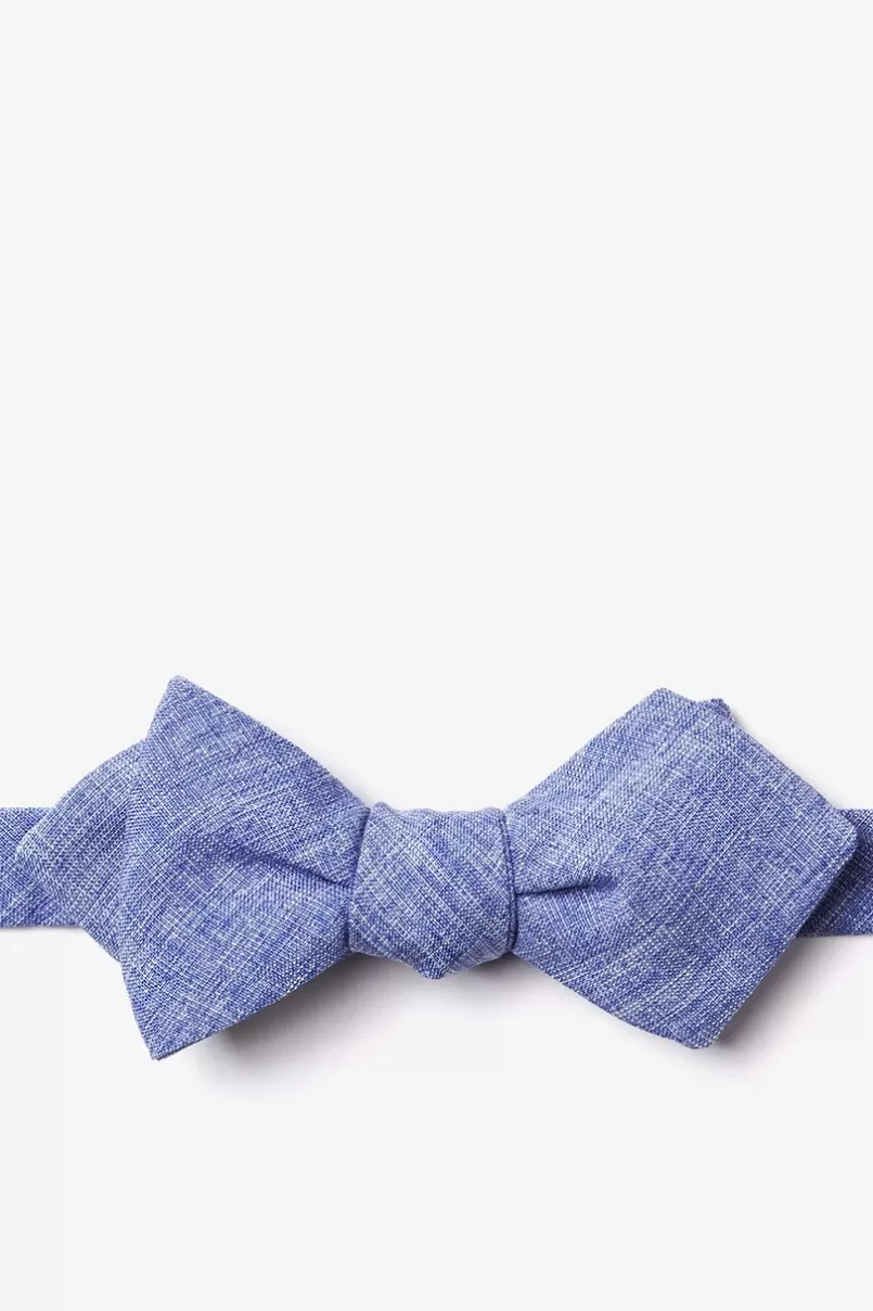 Ties Denver Diamond Tip Bow Tie Blue Discount