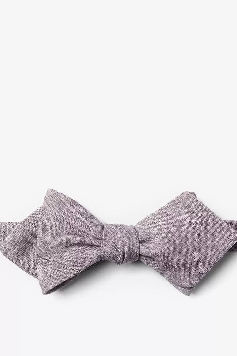 Ties Denver Diamond Tip Bow Tie Gray Outlet