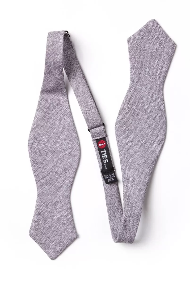 Ties Denver Diamond Tip Bow Tie Gray Outlet