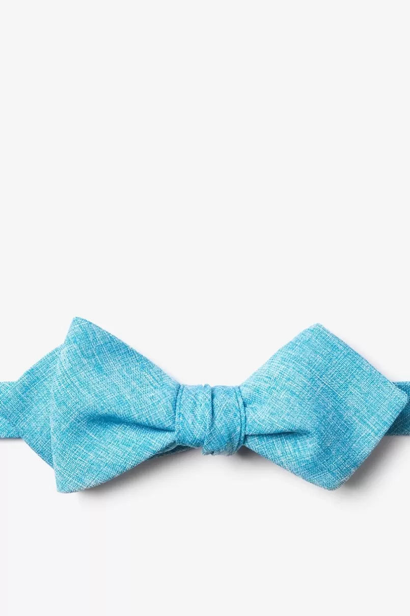 Ties Denver Light Blue Diamond Tip Bow Tie LightBlue Online