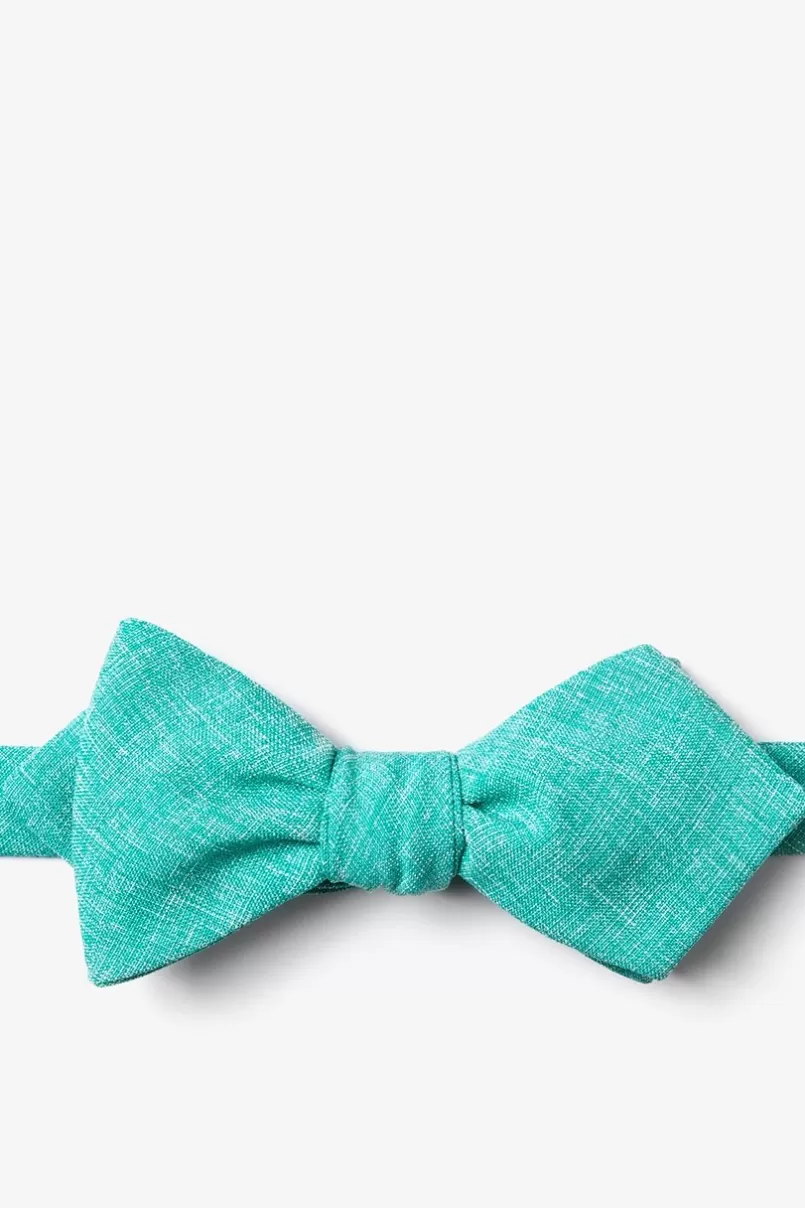 Ties Denver Diamond Tip Bow Tie Turquoise Outlet