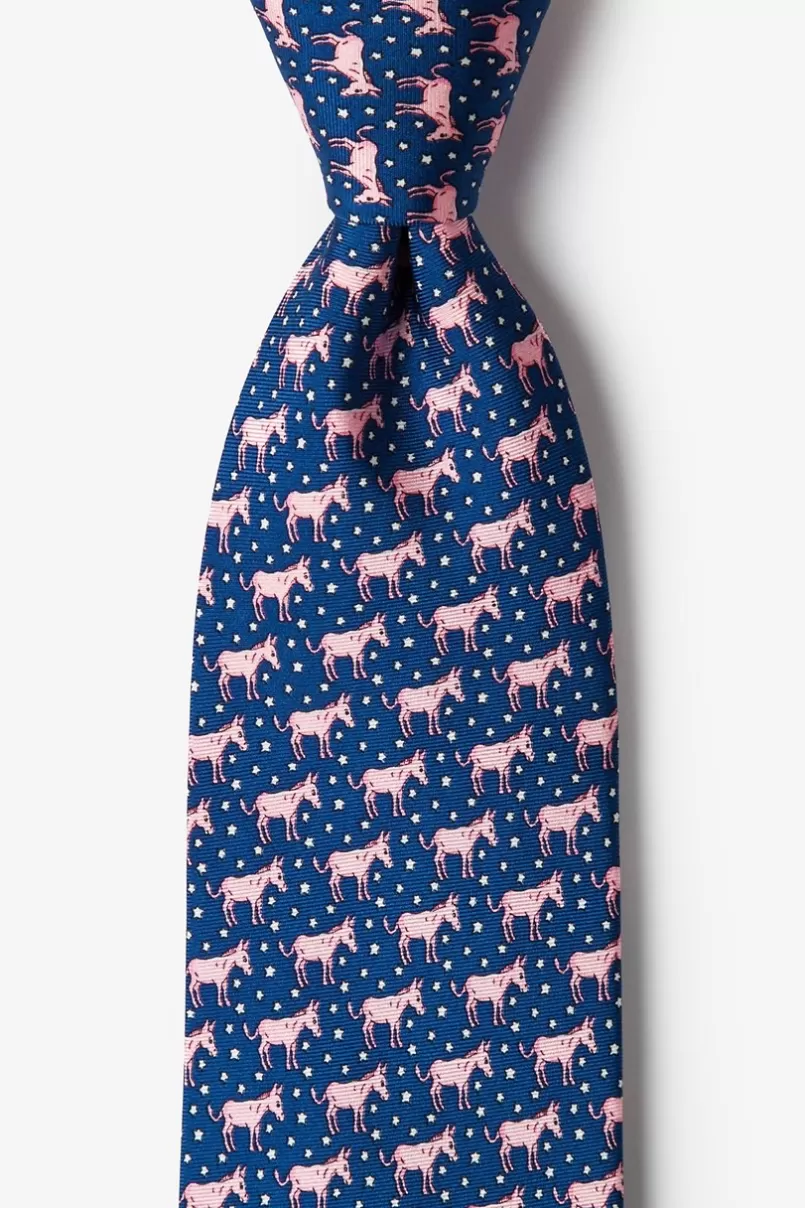 Ties Donkeycrats Navy Blue Tie New