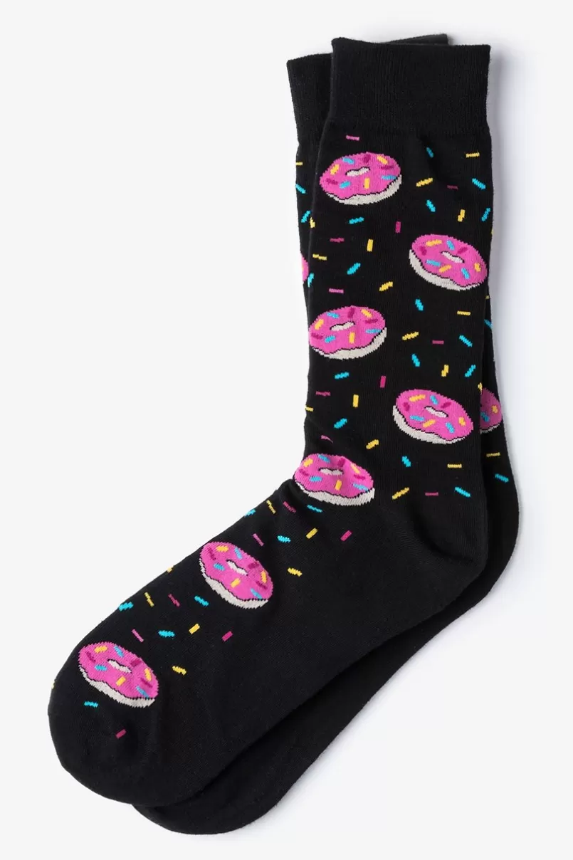 Ties Donut Black Sock Hot