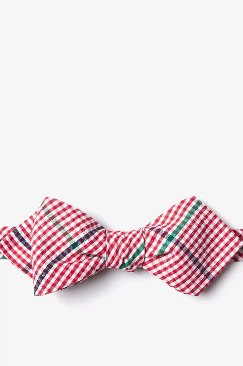 Ties Douglas Diamond Tip Bow Tie Red Cheap