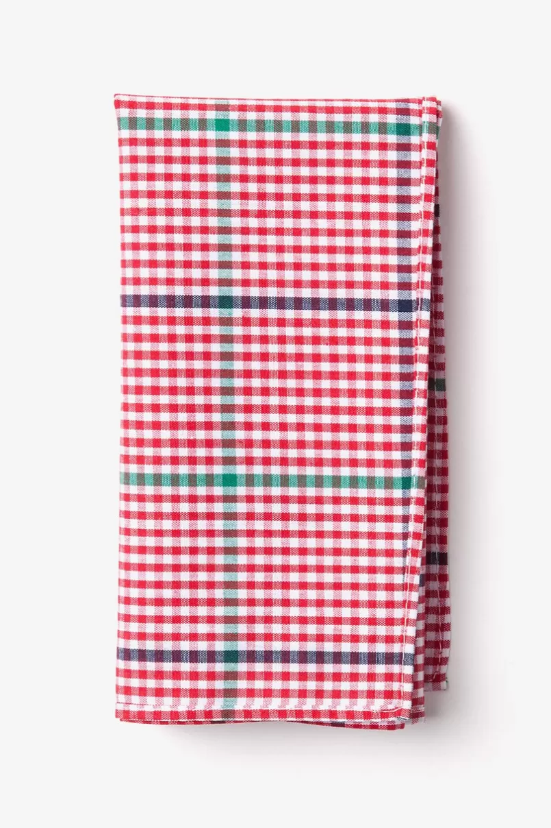 Ties Douglas Pocket Square Red Shop