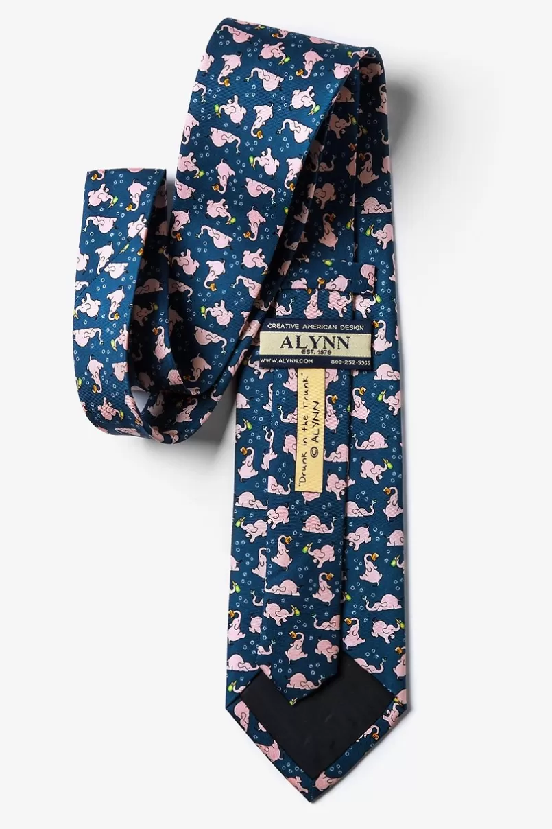 Ties Drunk in the Trunk Navy Blue Tie Shop