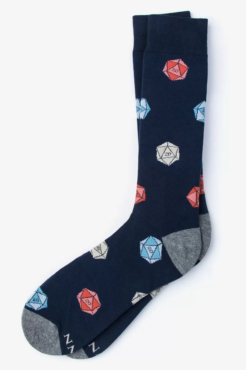 Ties Dungeons and Dragons  D20 | D&D Navy Blue Sock NavyBlue Best