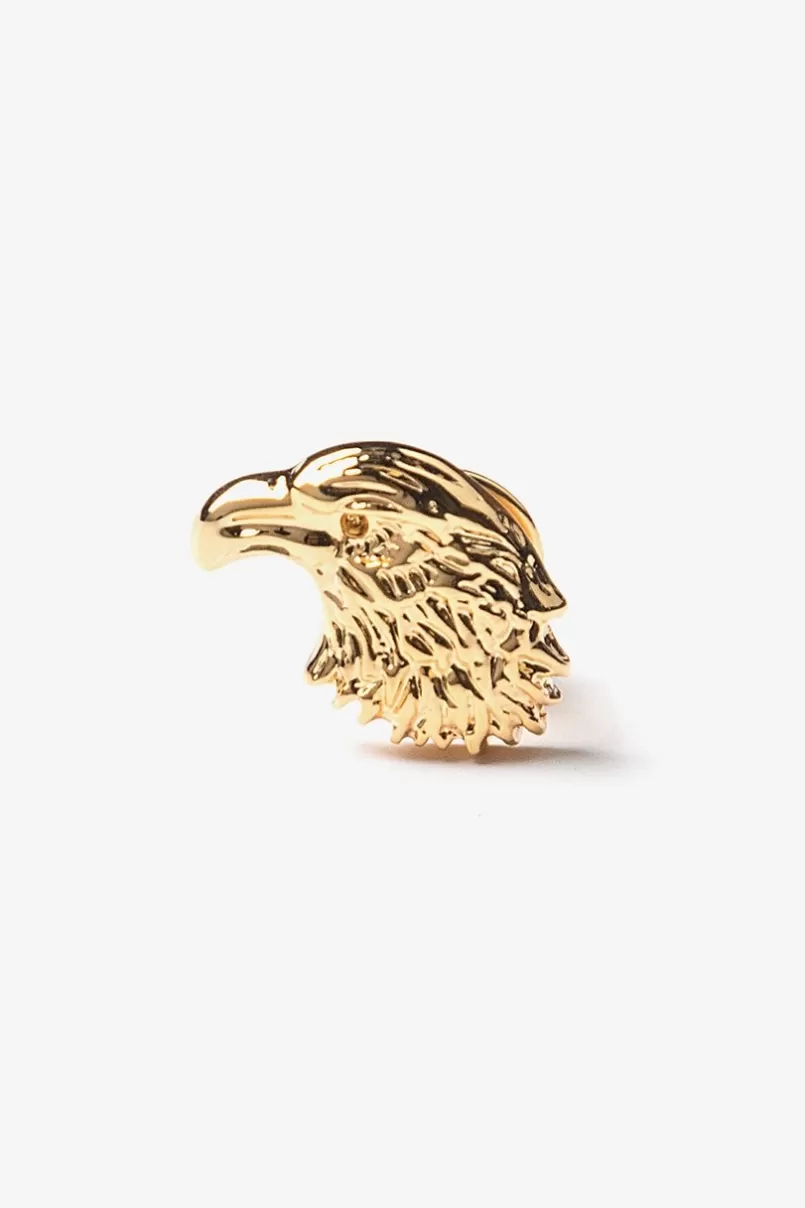 Ties Eagle Head Lapel Pin Gold Cheap