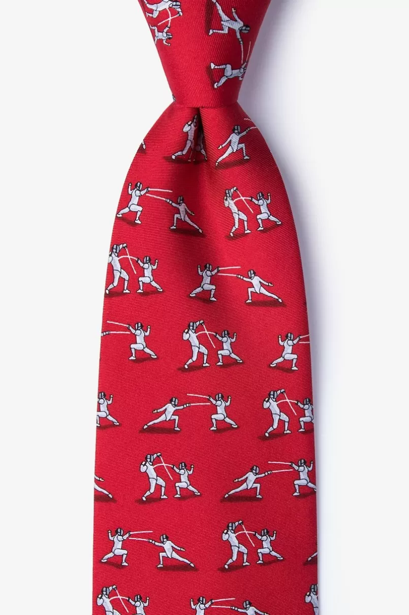 Ties En Garde! FEncing Red Tie Store