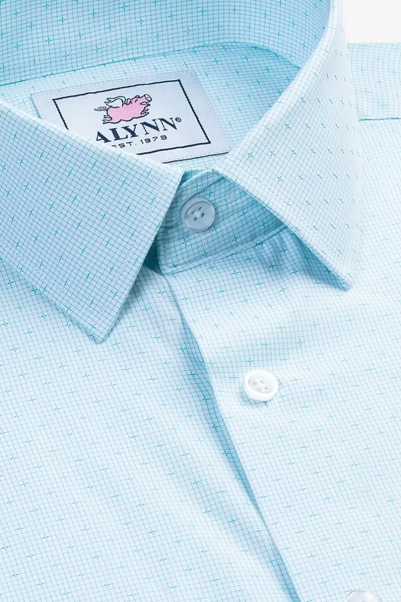 Ties Evan Dress Shirt Aqua Cheap