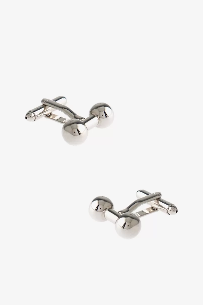 Ties Executive Barbell Silver Cufflinks Outlet