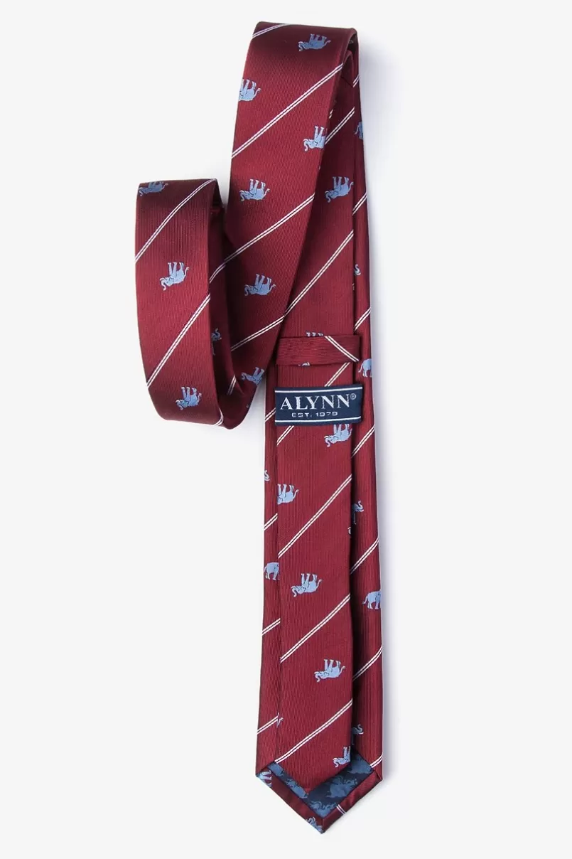 Ties Extra Trunk Space Skinny Tie Burgundy Fashion