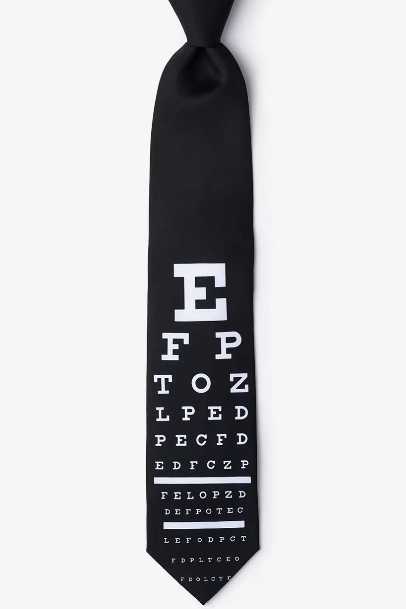 Ties Eye Chart Black Tie Hot