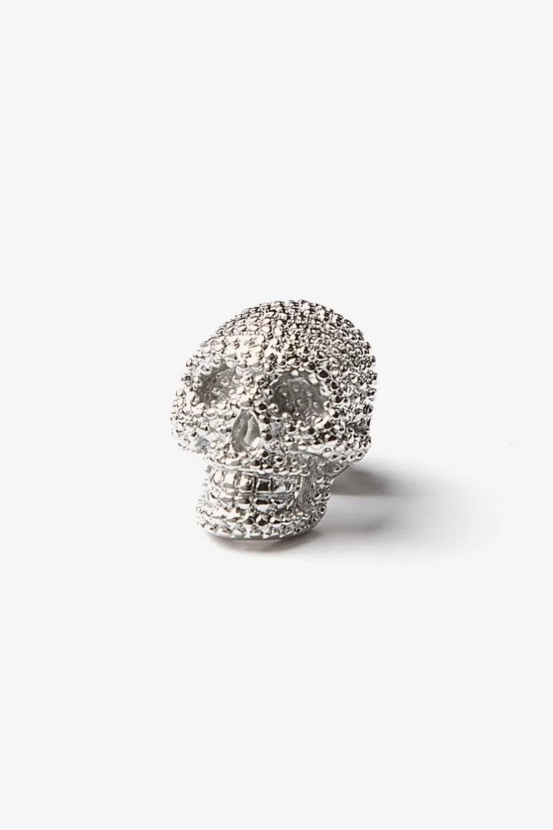 Ties Fancy Skull Lapel Pin Silver Cheap