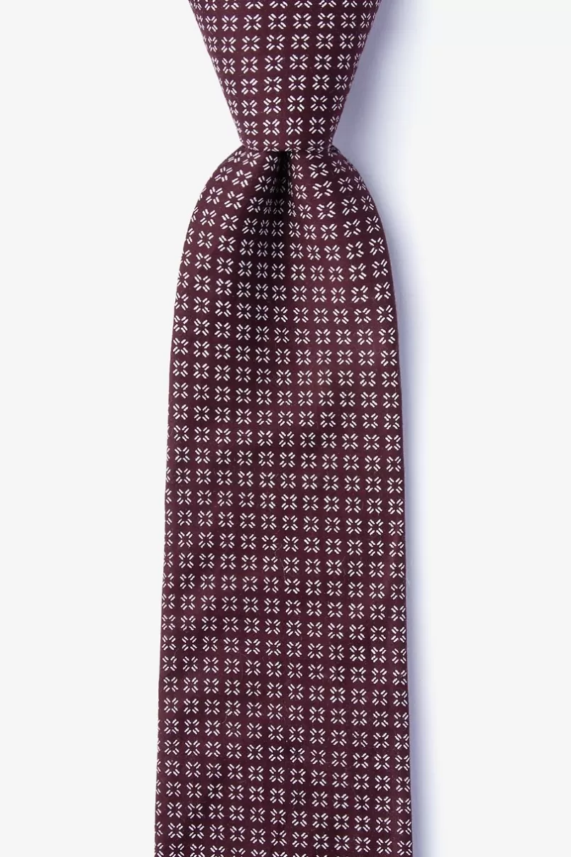 Ties Fayette Tie Burgundy Hot