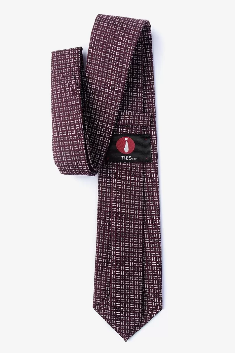 Ties Fayette Tie Burgundy Hot