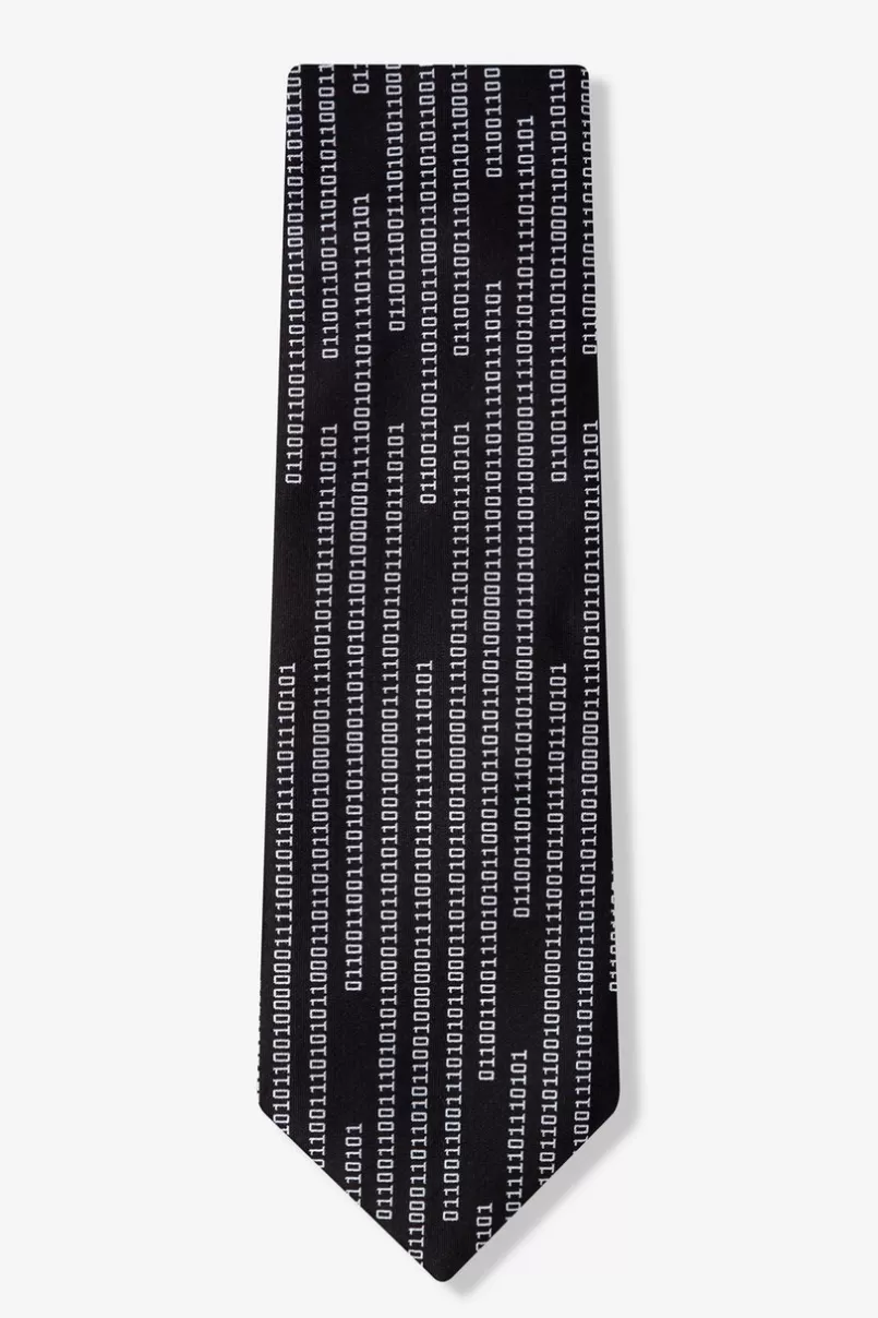 Ties F*ck You in Binary Code Black Tie Flash Sale