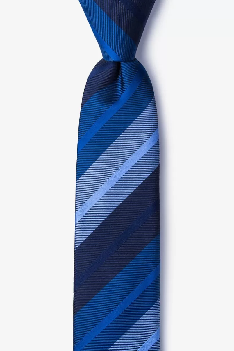 Ties Finn Navy Blue Skinny Tie NavyBlue Discount