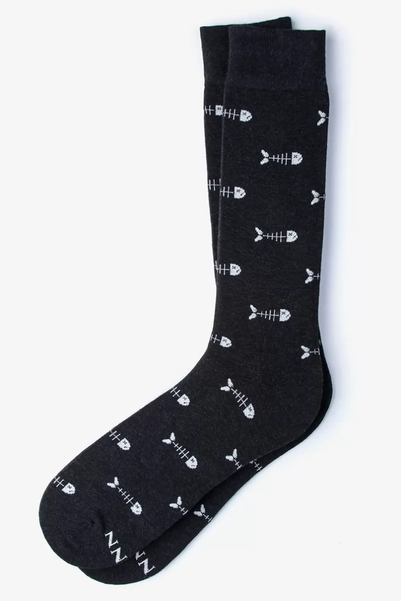 Ties Fish Bone Sock Black Store