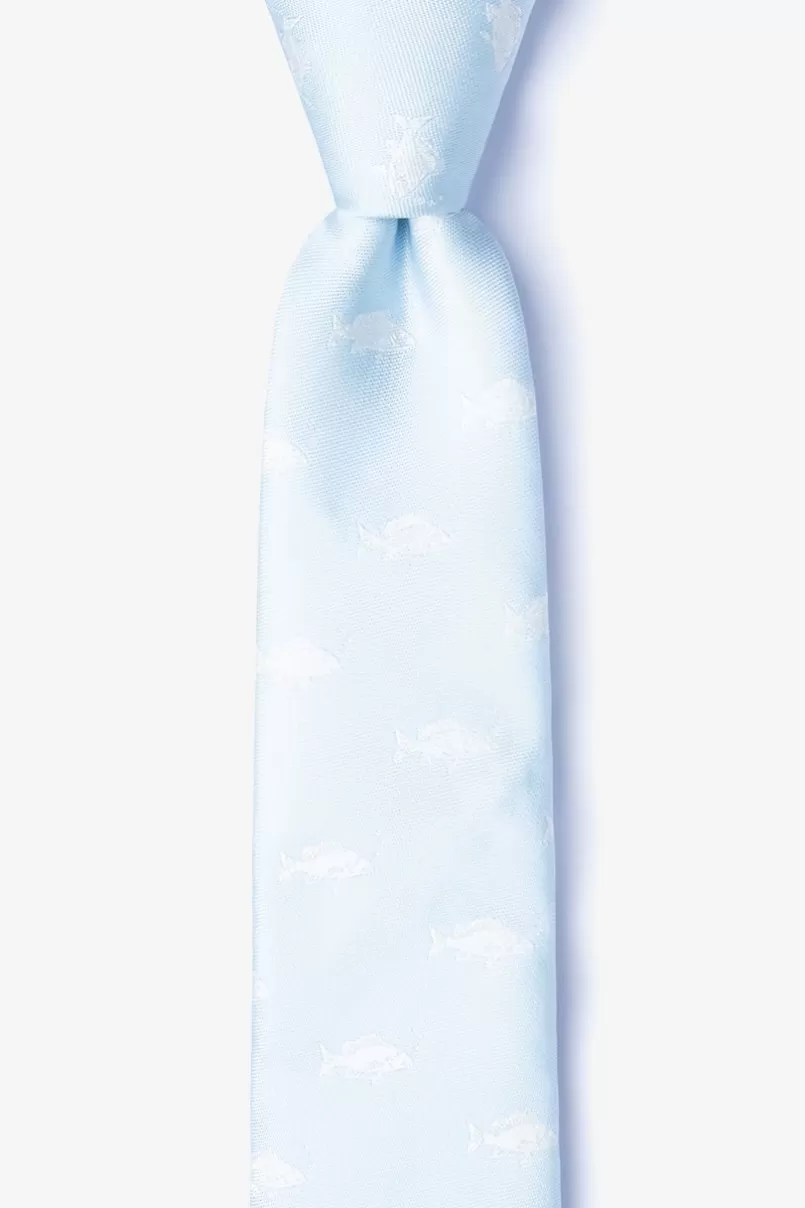 Ties Fish Mineral Blue Skinny Tie MineralBlue Flash Sale