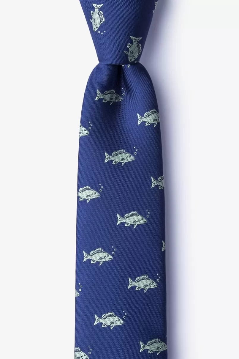 Ties Fish Navy Blue Skinny Tie NavyBlue Flash Sale