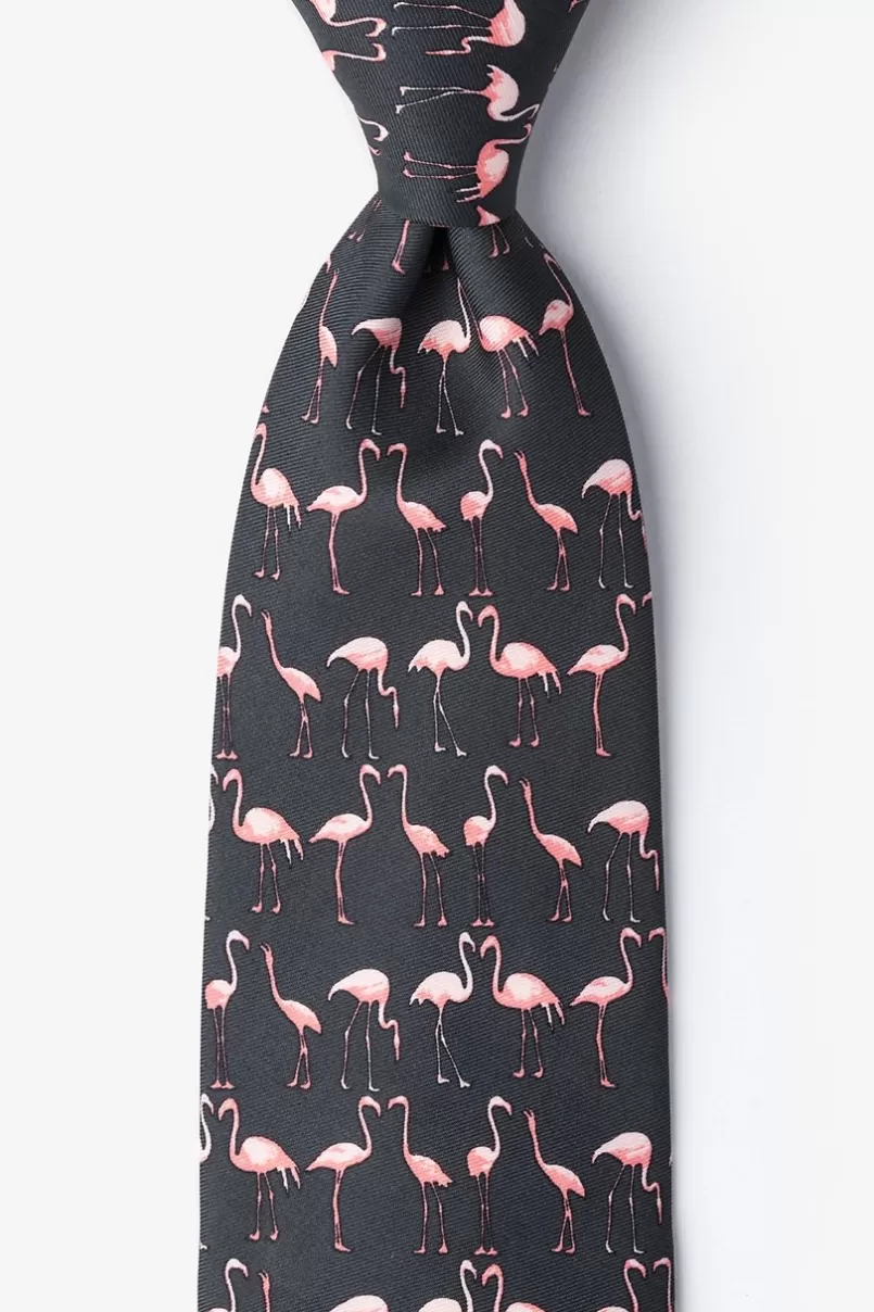 Ties Flamingo Black Tie Cheap