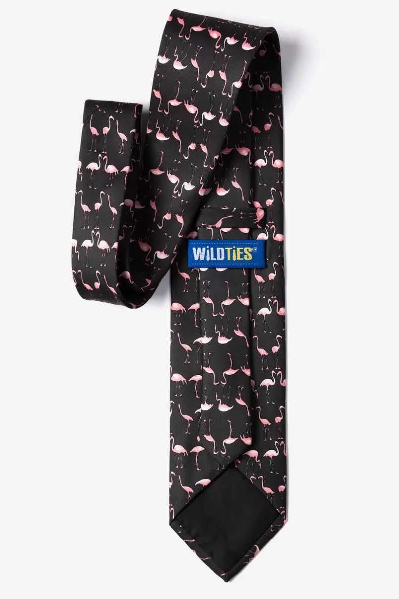 Ties Flamingo Black Tie Cheap