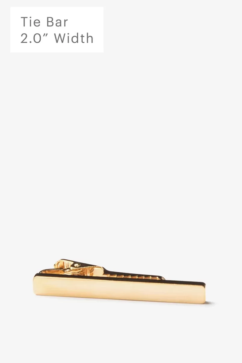 Ties Flat Brushed Tie Bar Gold Clearance