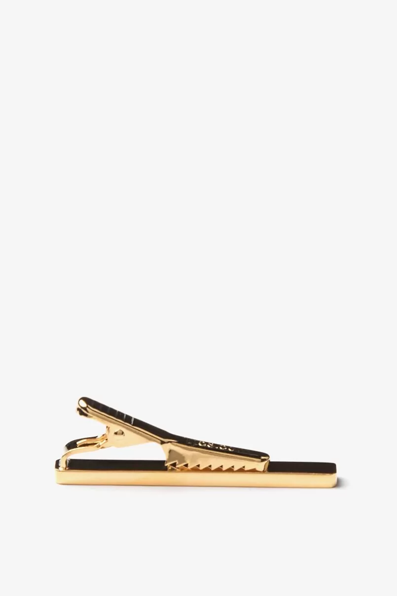 Ties Flat Brushed Tie Bar Gold Clearance