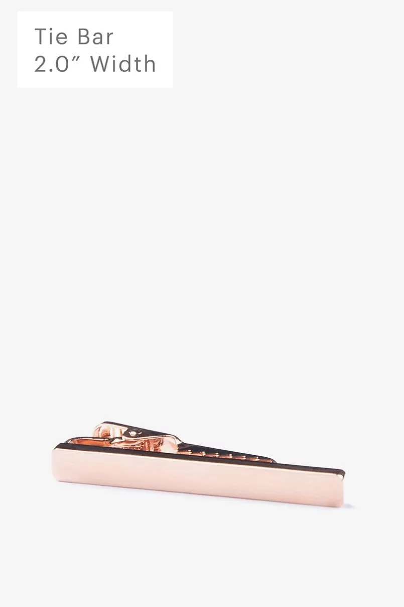 Ties Flat Brushed Rose Gold Tie Bar RoseGold Best